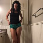 Green shorts super hard turd close up with TinaAmazon Pooping Girl [UltraHD/4K]