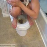 Kylie Sits on the Toilet Like a Chicken and Shits.